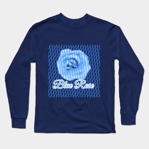 Blue Rose Long Sleeve T-Shirt by Dream Touch Computer